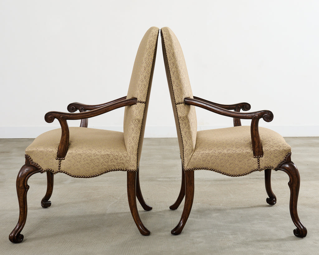 Set of Ten Therien Studio Volute Walnut Dining Chairs