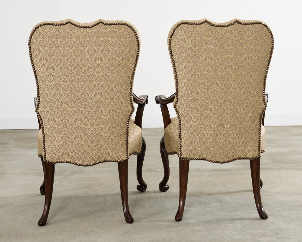 Set of Ten Therien Studio Volute Walnut Dining Chairs