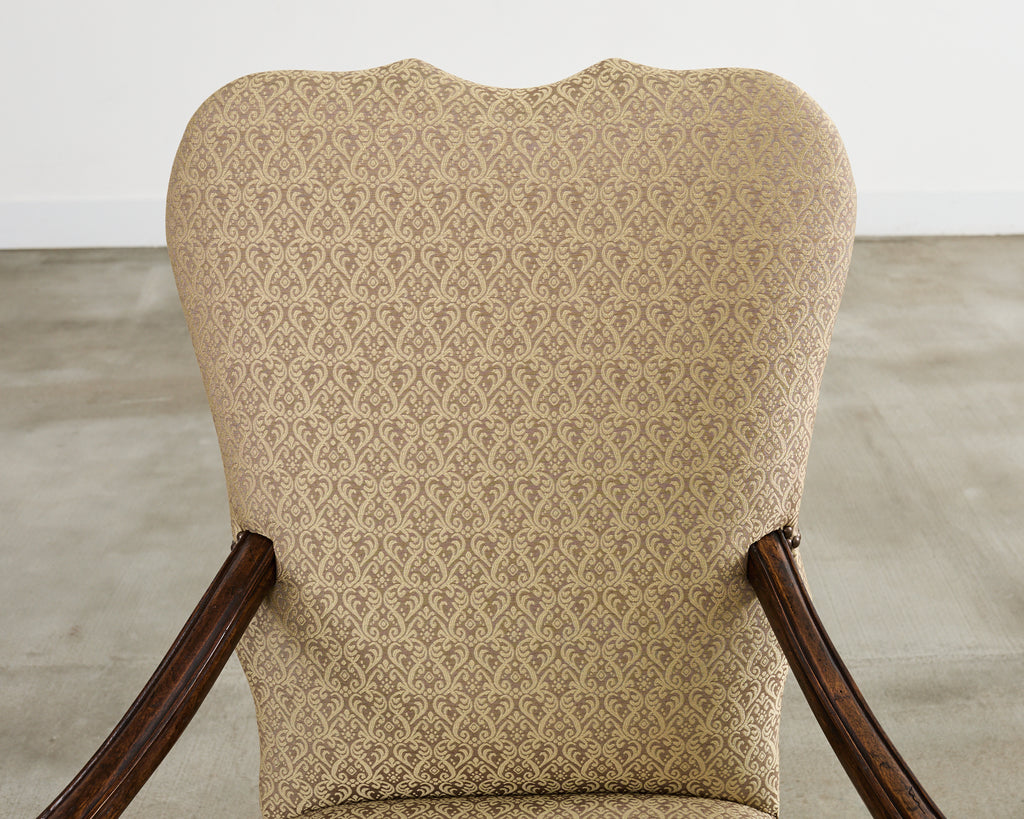 Set of Ten Therien Studio Volute Walnut Dining Chairs