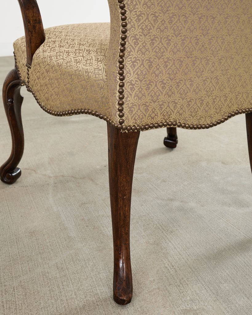 Set of Ten Therien Studio Volute Walnut Dining Chairs