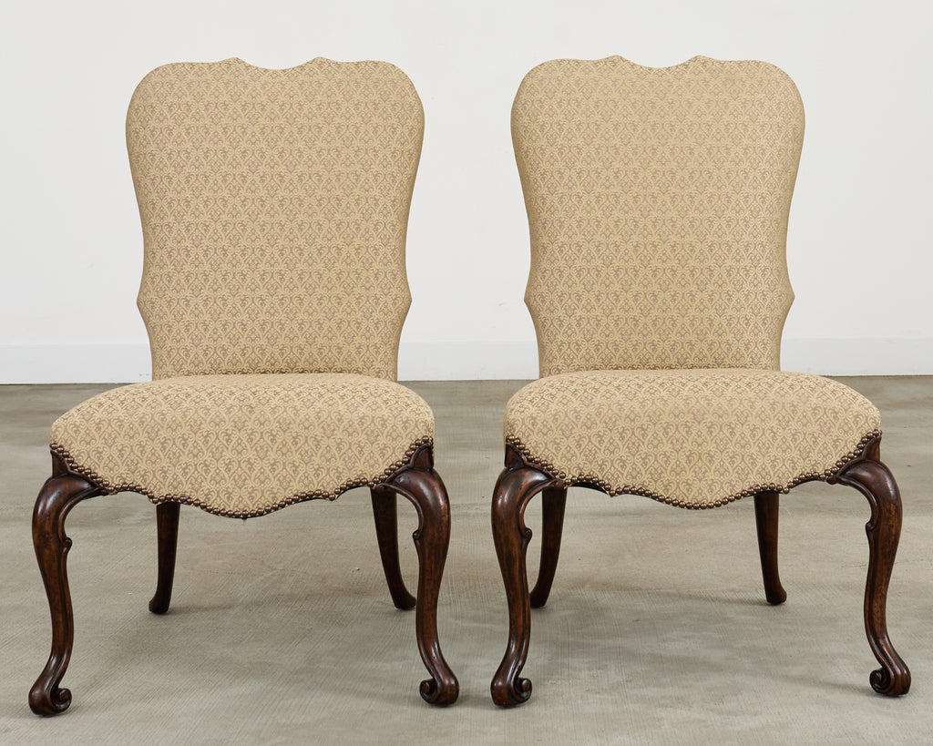 Set of Ten Therien Studio Volute Walnut Dining Chairs