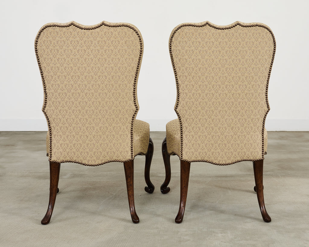 Set of Ten Therien Studio Volute Walnut Dining Chairs