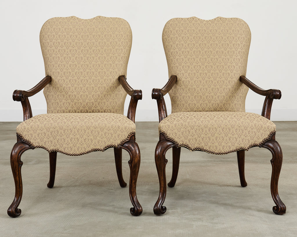 Set of Ten Therien Studio Volute Walnut Dining Chairs