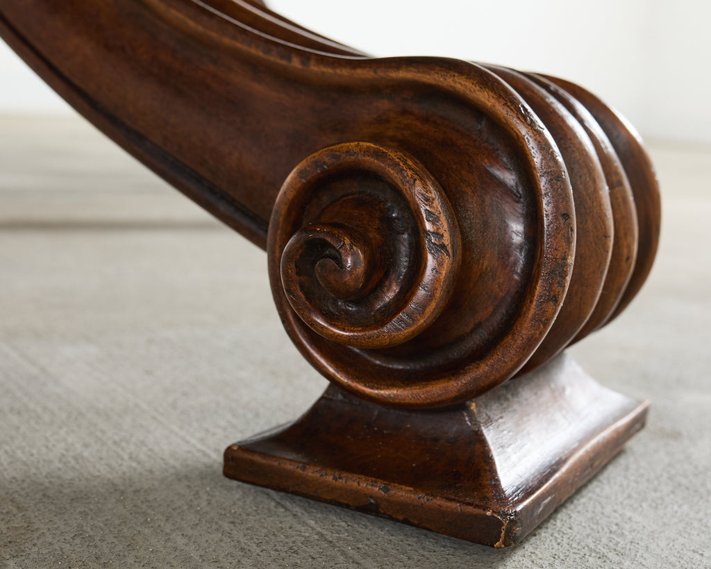 Therien Studio for Dessin Fournir Walnut Volute Dining Table