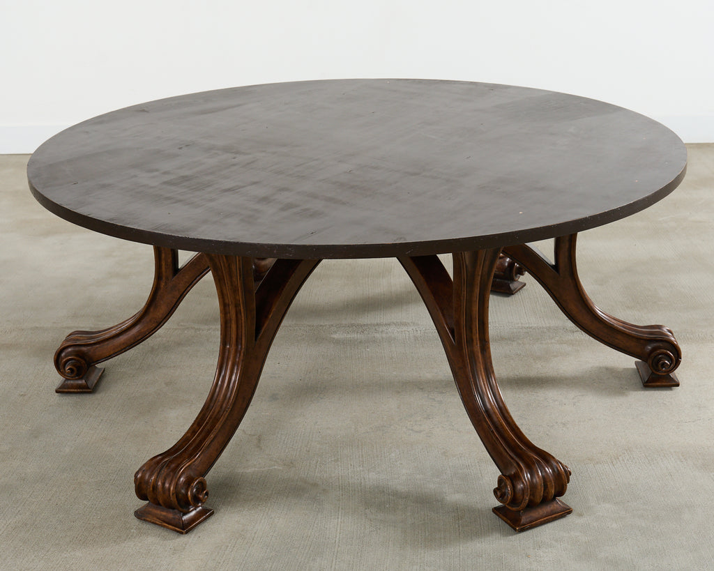 Therien Studio for Dessin Fournir Walnut Volute Dining Table