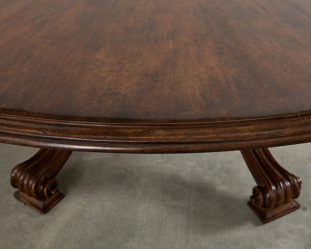 Therien Studio for Dessin Fournir Walnut Volute Dining Table