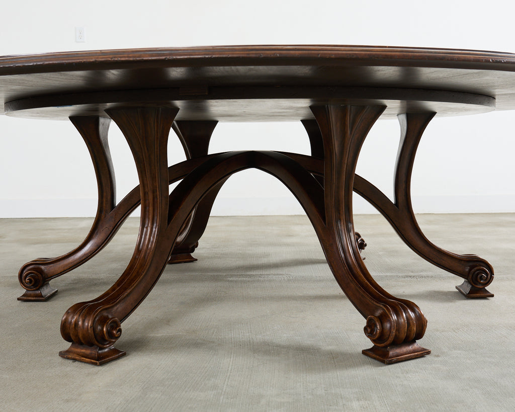 Therien Studio for Dessin Fournir Walnut Volute Dining Table
