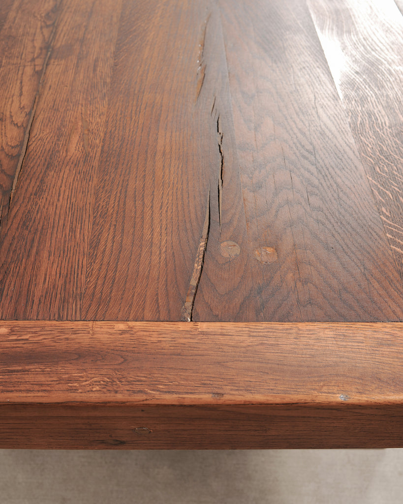 Country French Oak Refectory Farmhouse Trestle Dining Table 8 Ft.