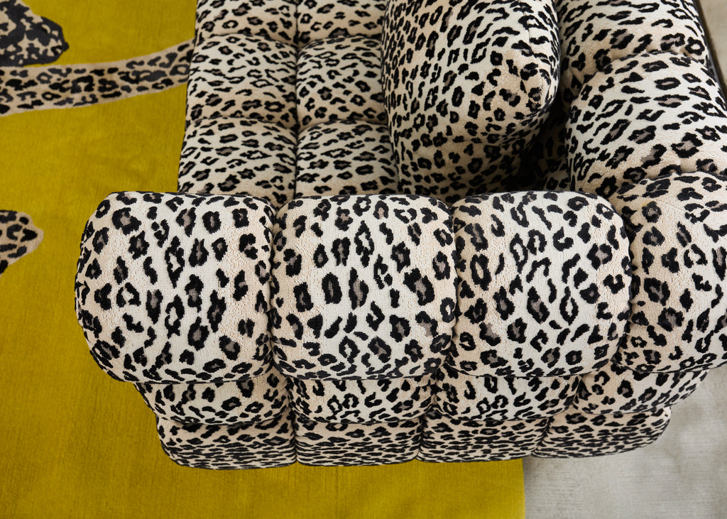 Todd Merrill Custom Sectional Sofa with Schumacher Snow Leopard