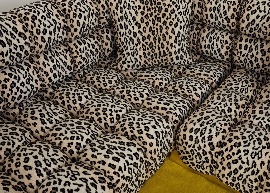 Todd Merrill Custom Sectional Sofa with Schumacher Snow Leopard