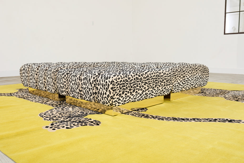 Todd Merrill Custom Sectional Sofa with Schumacher Snow Leopard