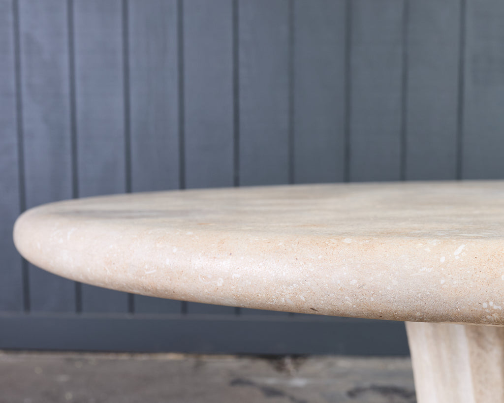 Dennis and Leen Neoclassical Louis XVI Style Stone Garden Dining Table