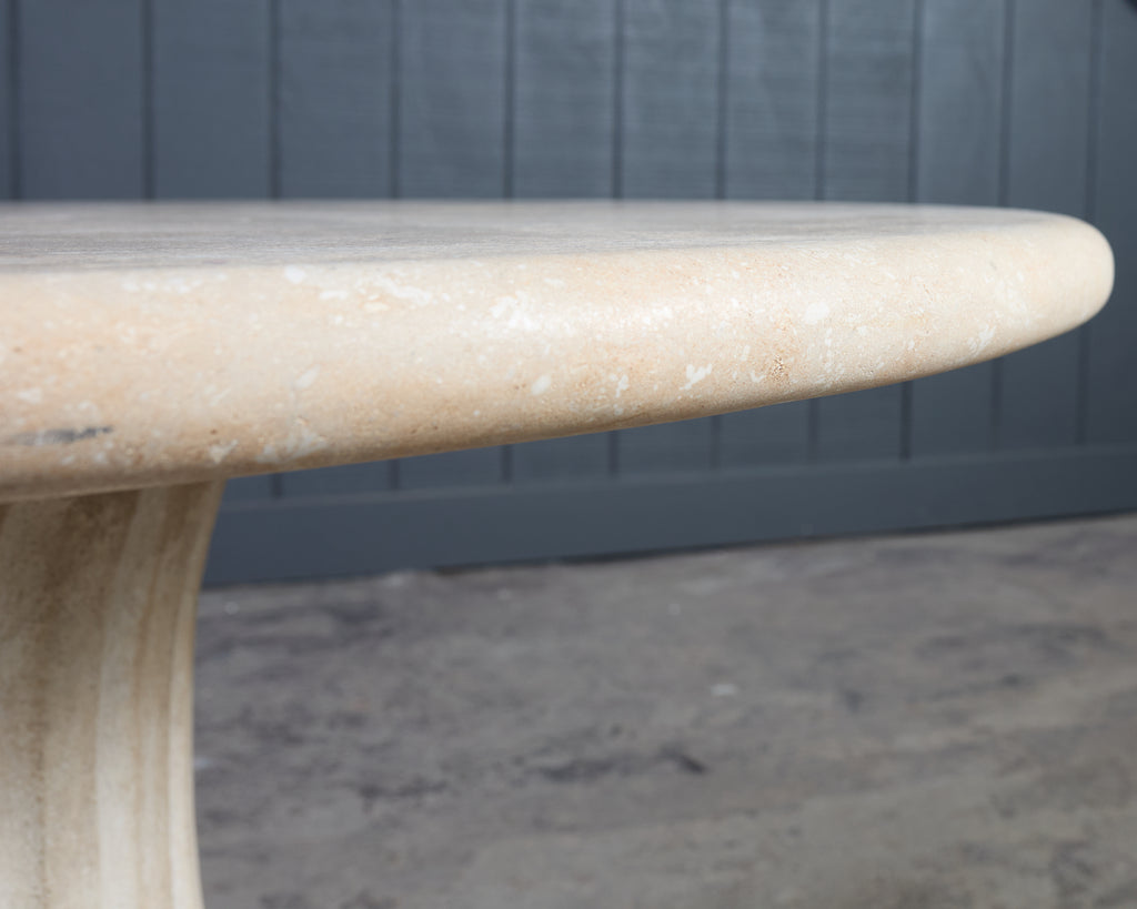 Dennis and Leen Neoclassical Louis XVI Style Stone Garden Dining Table