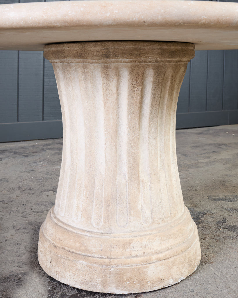 Dennis and Leen Neoclassical Louis XVI Style Stone Garden Dining Table