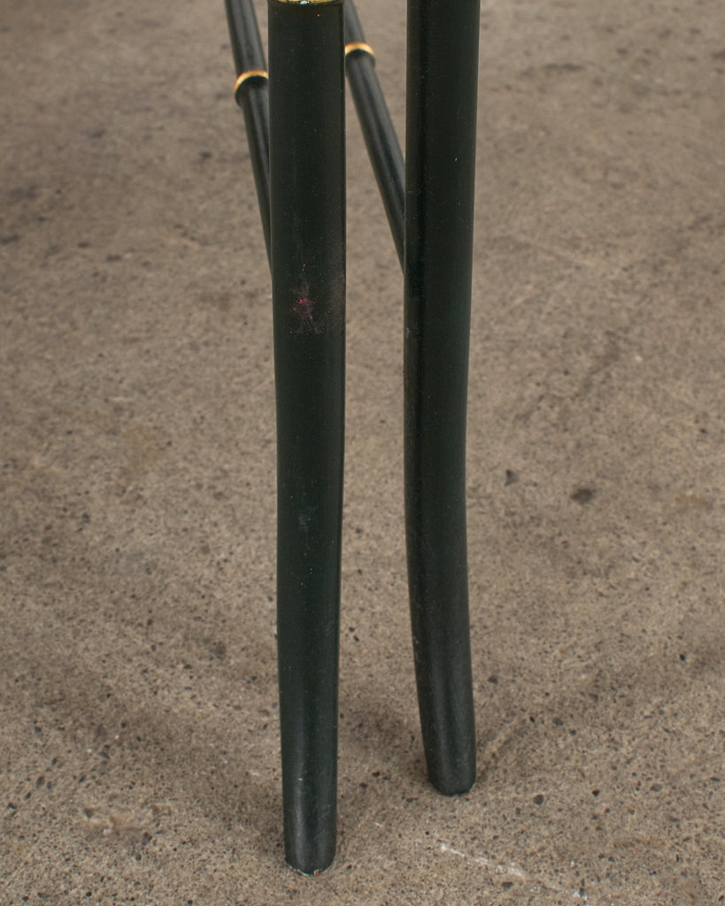 English Chinoiserie Style Faux Bamboo Lacquered Tray Table