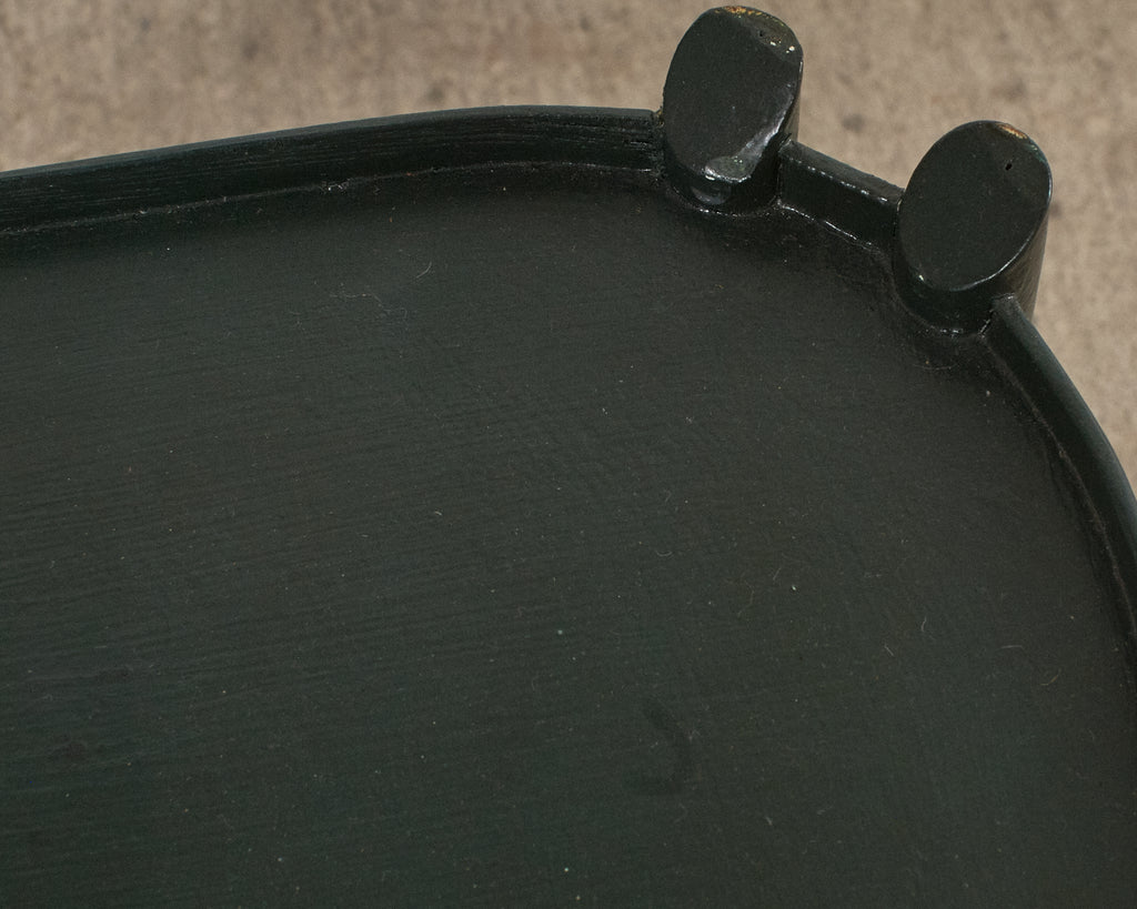 English Chinoiserie Style Faux Bamboo Lacquered Tray Table