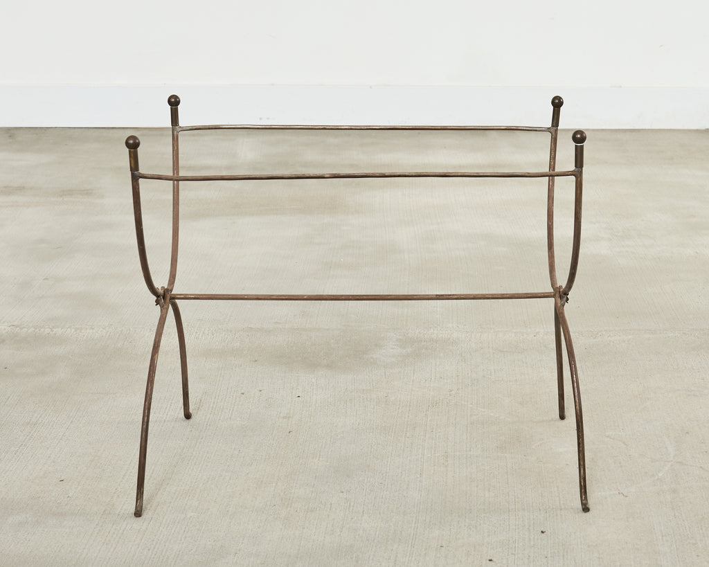 Neoclassical Style German Patinated Brass Tray Cocktail Table