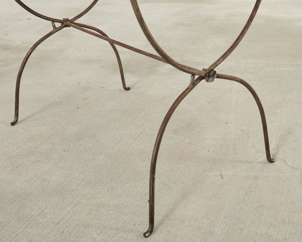 Neoclassical Style German Patinated Brass Tray Cocktail Table