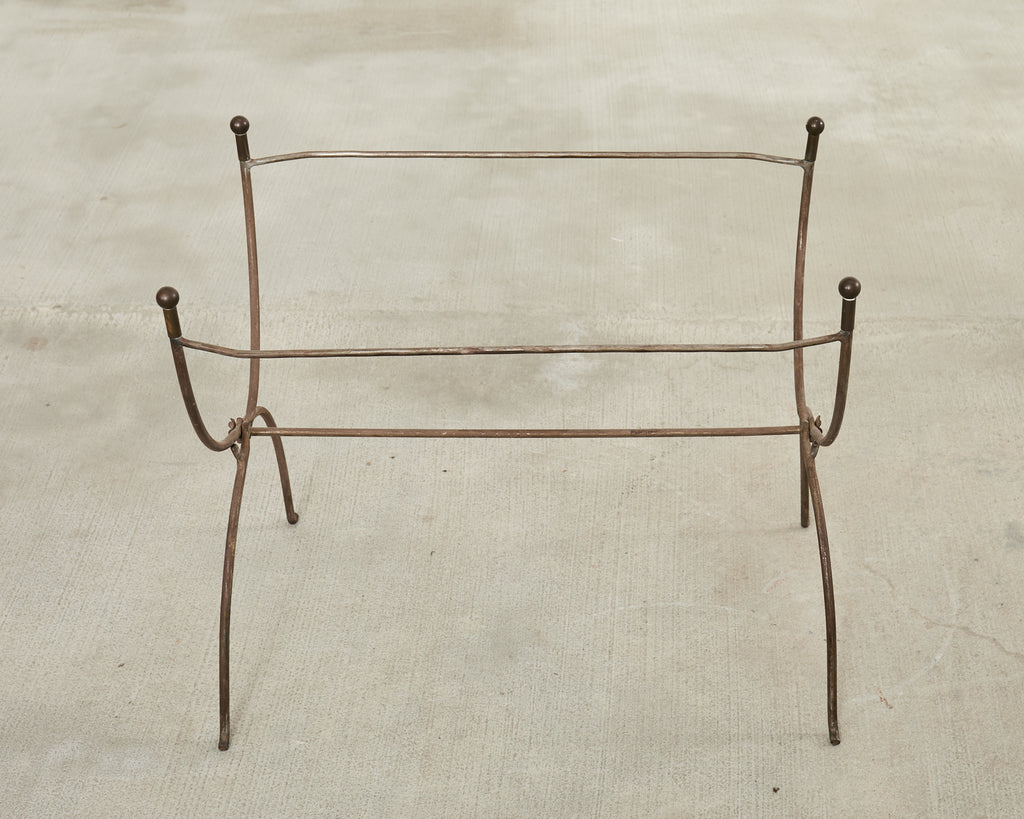 Neoclassical Style German Patinated Brass Tray Cocktail Table