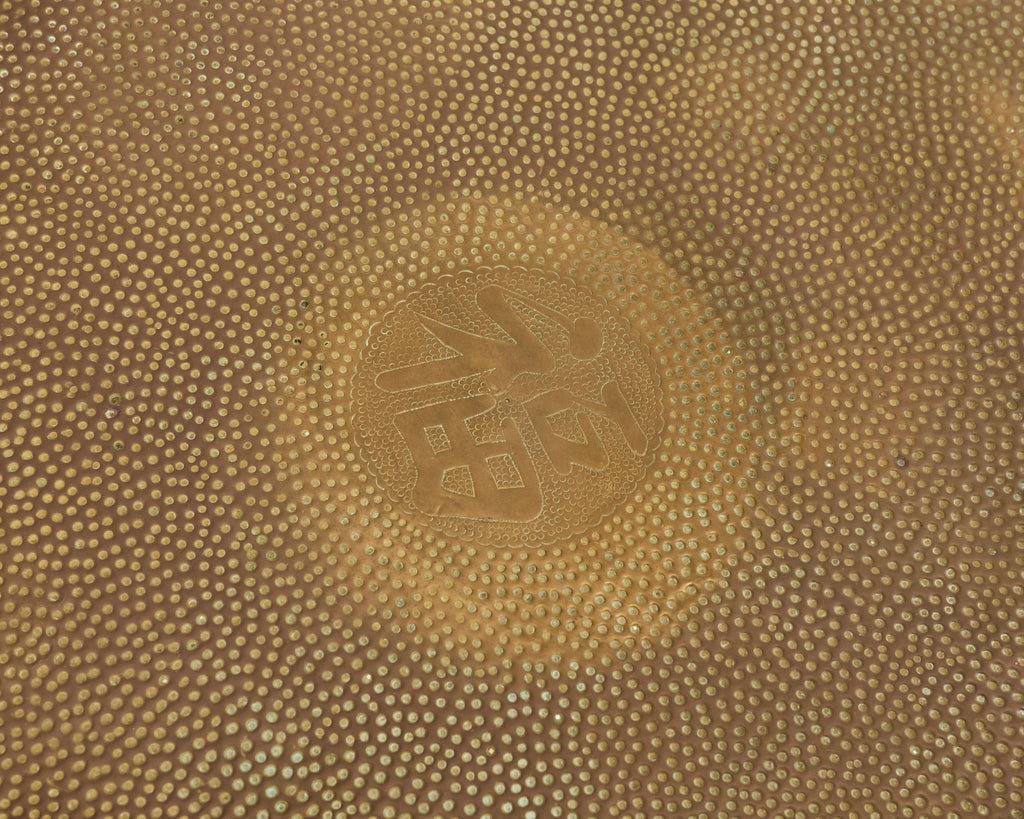 Chinese Qing Style Brass Tray Table with Dragon Supports