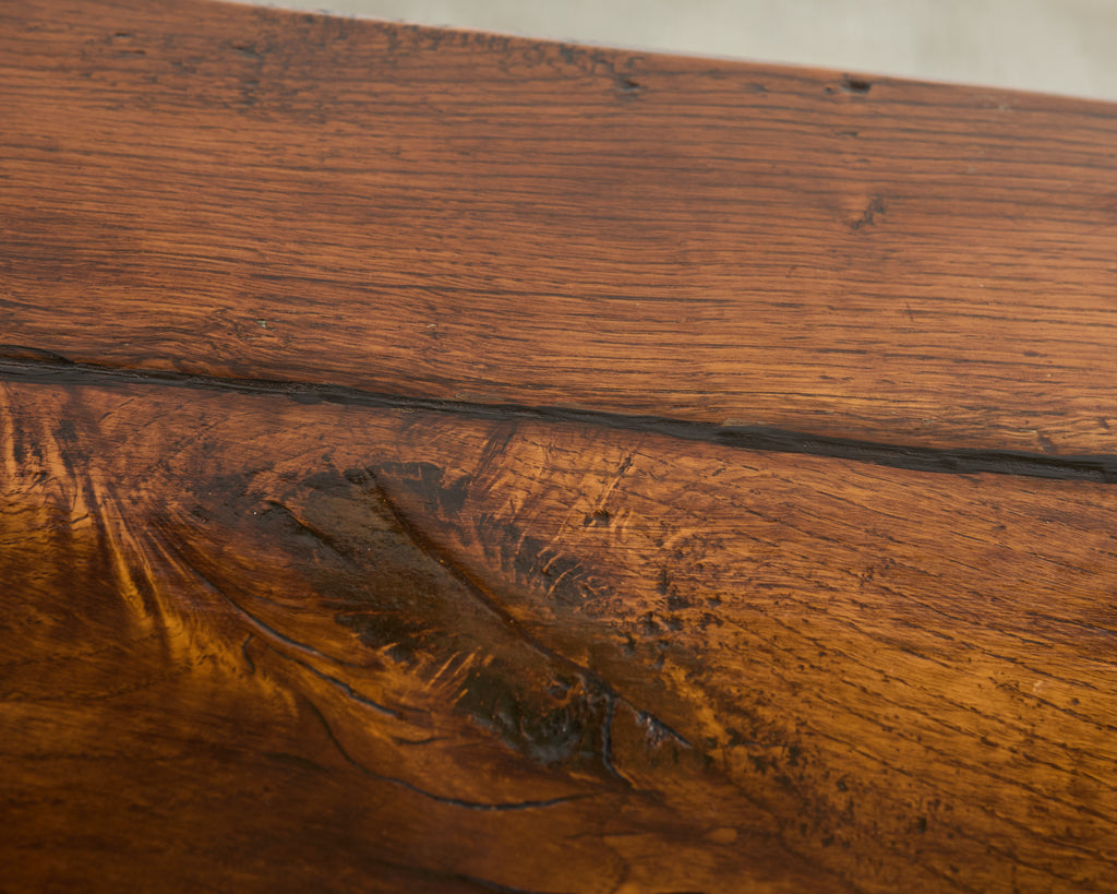 19th Century Country French Oak Farmhouse Trestle Table 9.5 Ft