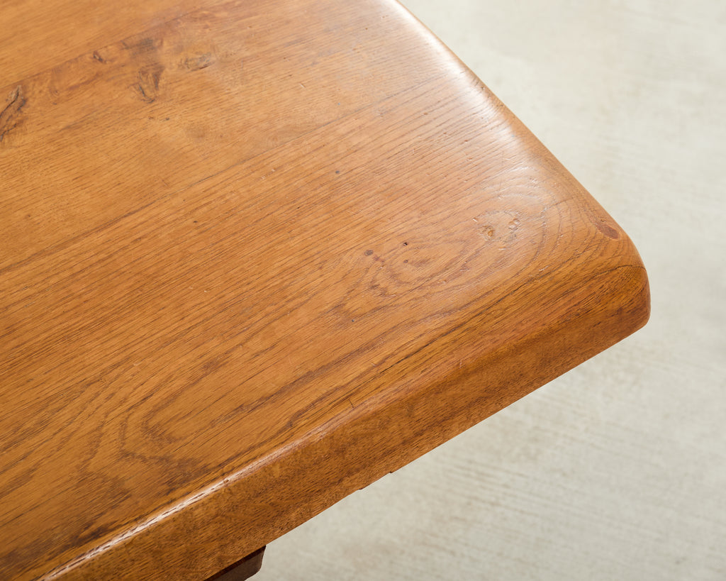 Country French Oak Farmhouse Trestle Dining Table 8 Ft.