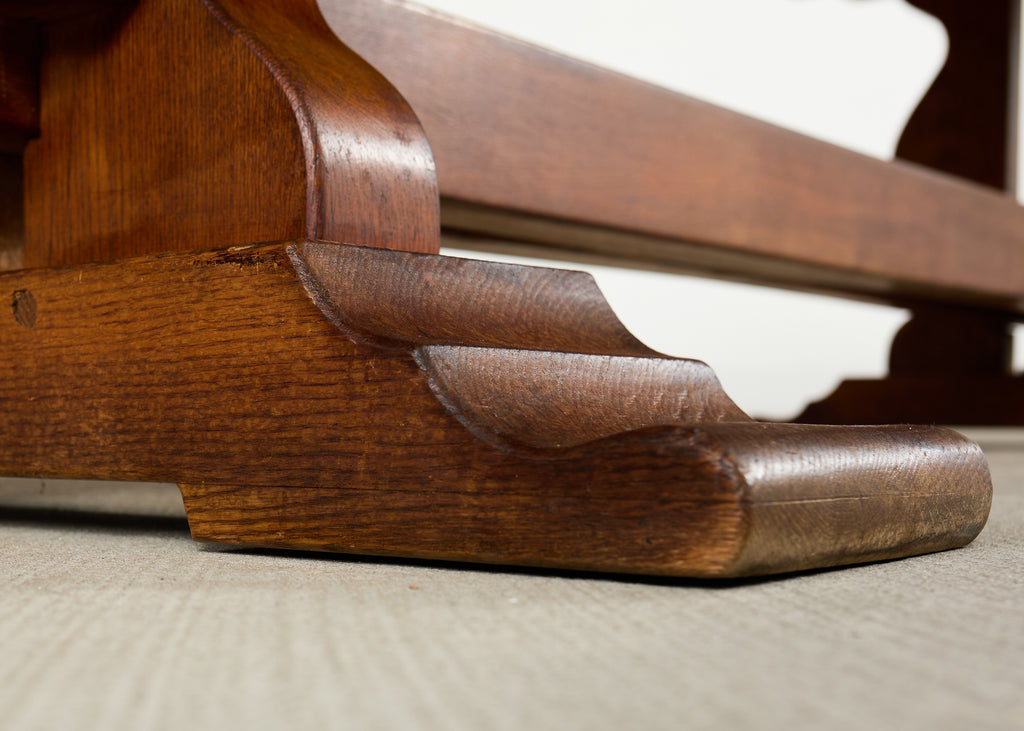 Country French Oak Farmhouse Trestle Dining Table 8 Ft.