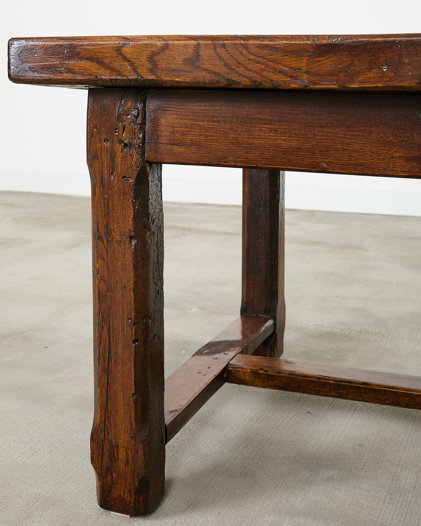 19th Century Country French Oak Farmhouse Trestle Table 9.5 Ft