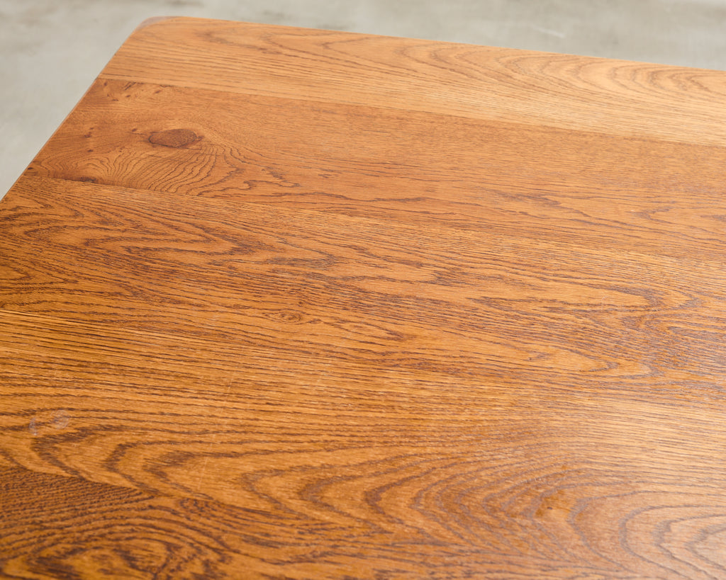 Country French Oak Farmhouse Trestle Dining Table 7.8 Ft