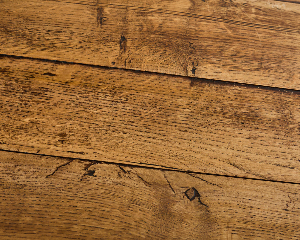 Country English Provincial Oak Farmhouse Trestle Dining Table