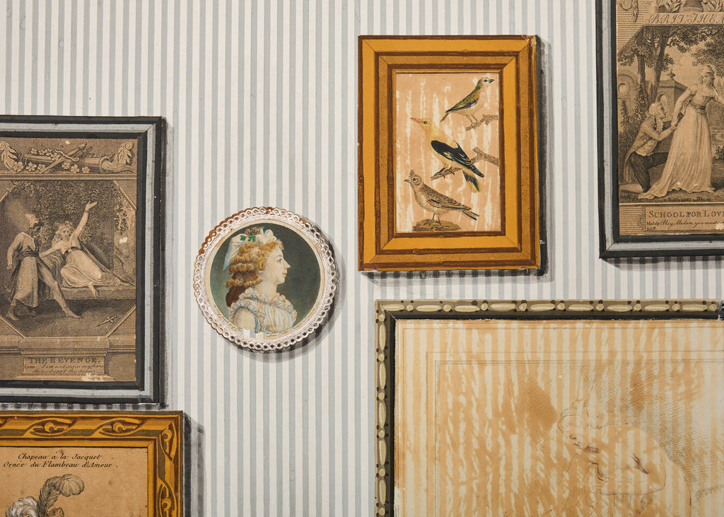 Mid-century French Trompe l'oeil Decoupage Folding Screen