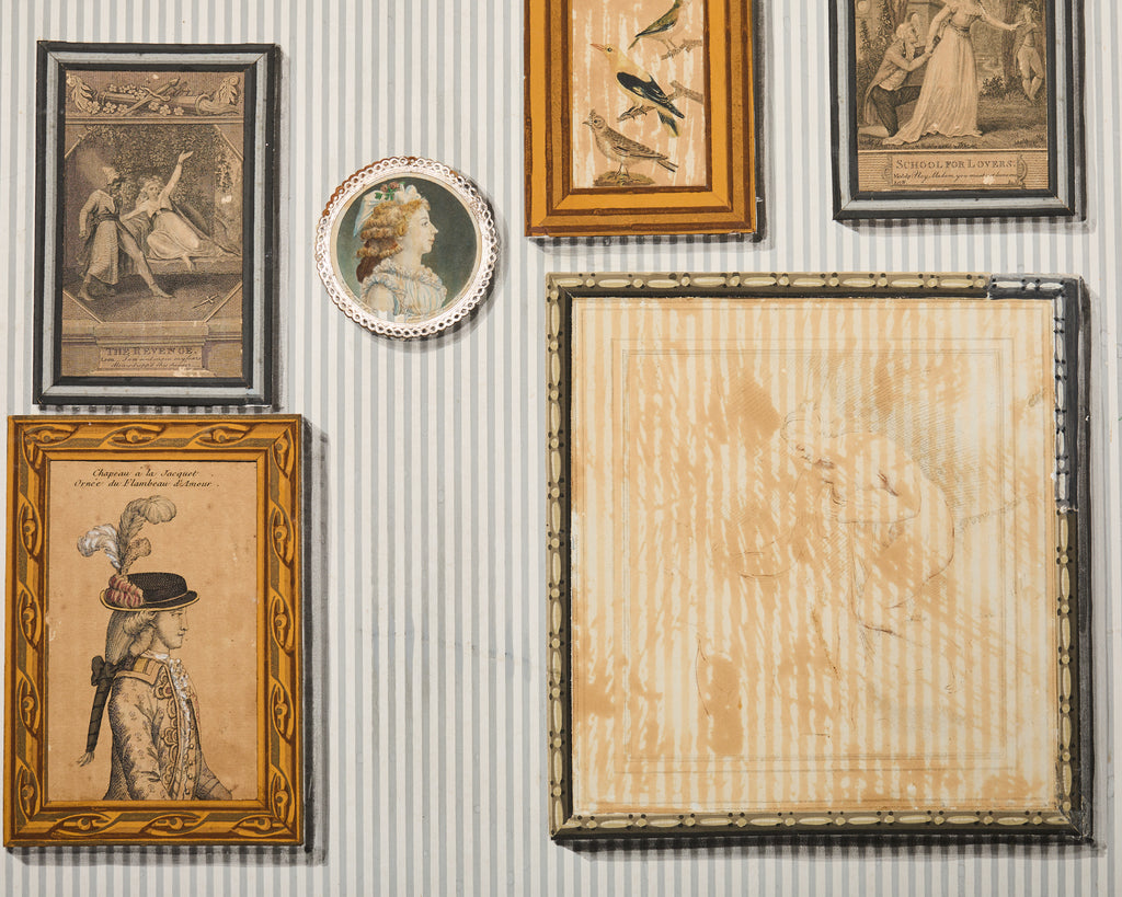 Mid-century French Trompe l'oeil Decoupage Folding Screen