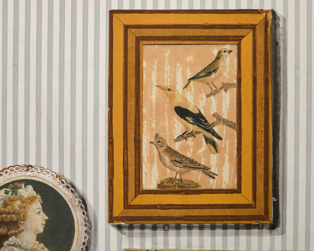 Mid-century French Trompe l'oeil Decoupage Folding Screen