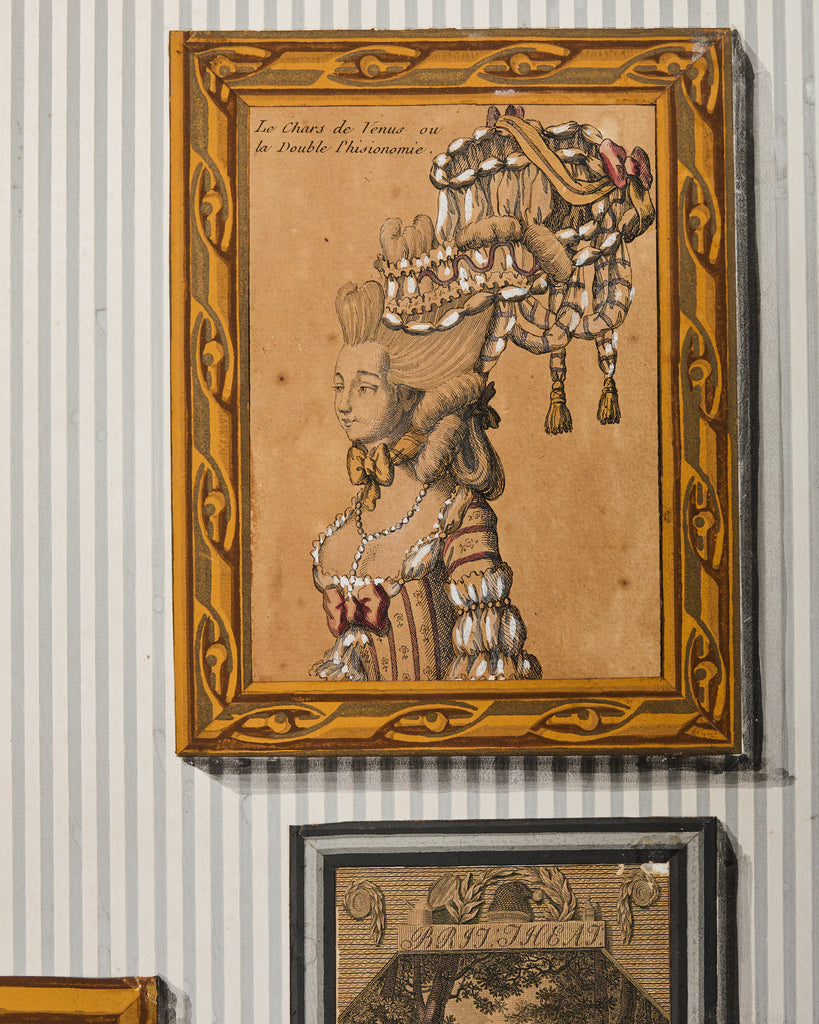 Mid-century French Trompe l'oeil Decoupage Folding Screen