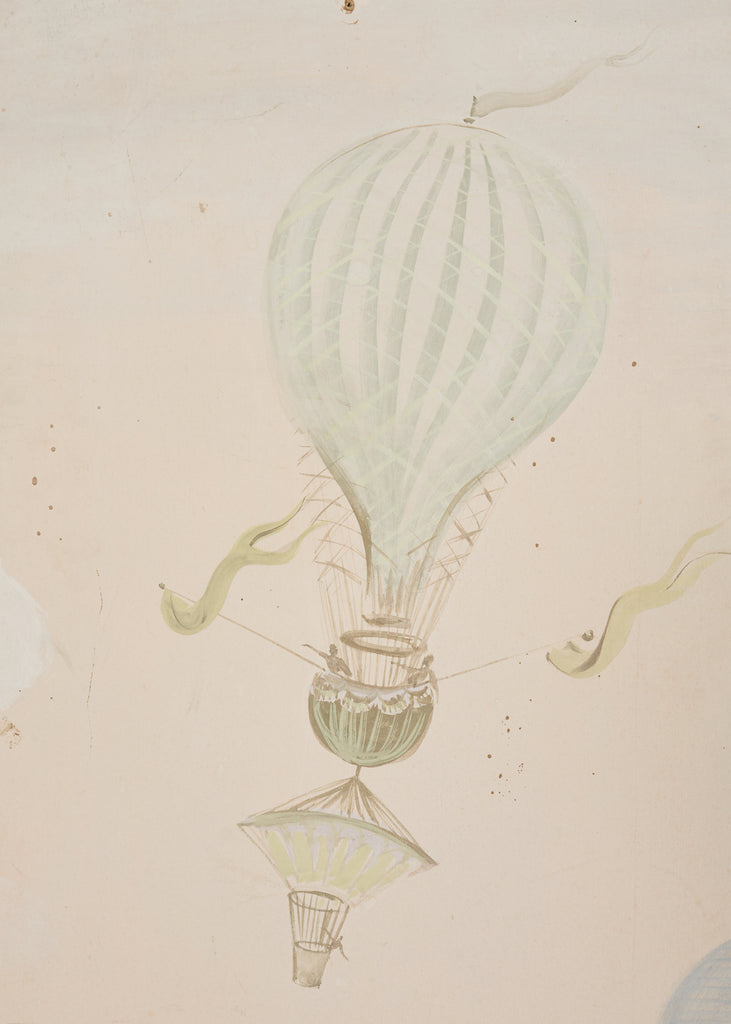 Mid-century French Trompe l'oeil Decoupage Folding Screen