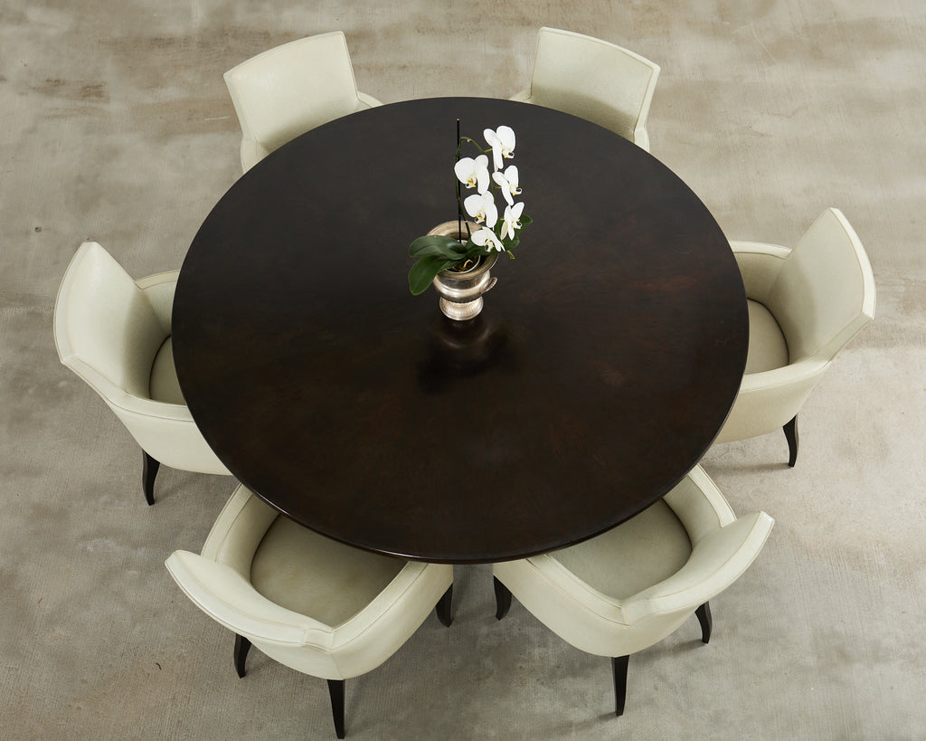 Set of Six John Hutton for Holly Hunt Leather Dining Chairs