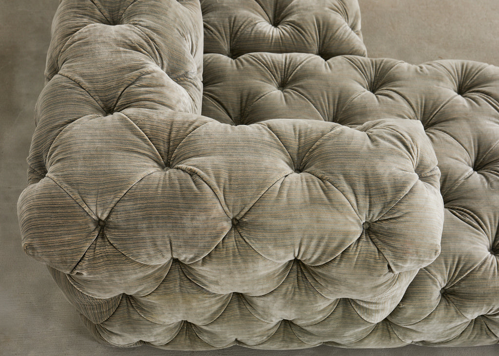 Timothy Oulton Soho Tufted U-Shaped Sectional Chaise Sofa 16 Ft.