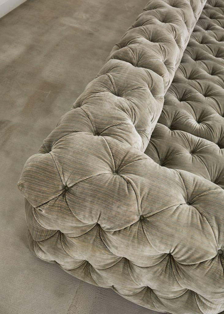 Timothy Oulton Soho Tufted U-Shaped Sectional Chaise Sofa 16 Ft.