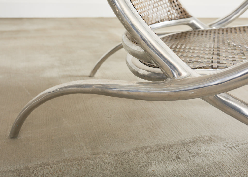 Set of Four Steel Bronze Turku Lounge Chairs by Ironies