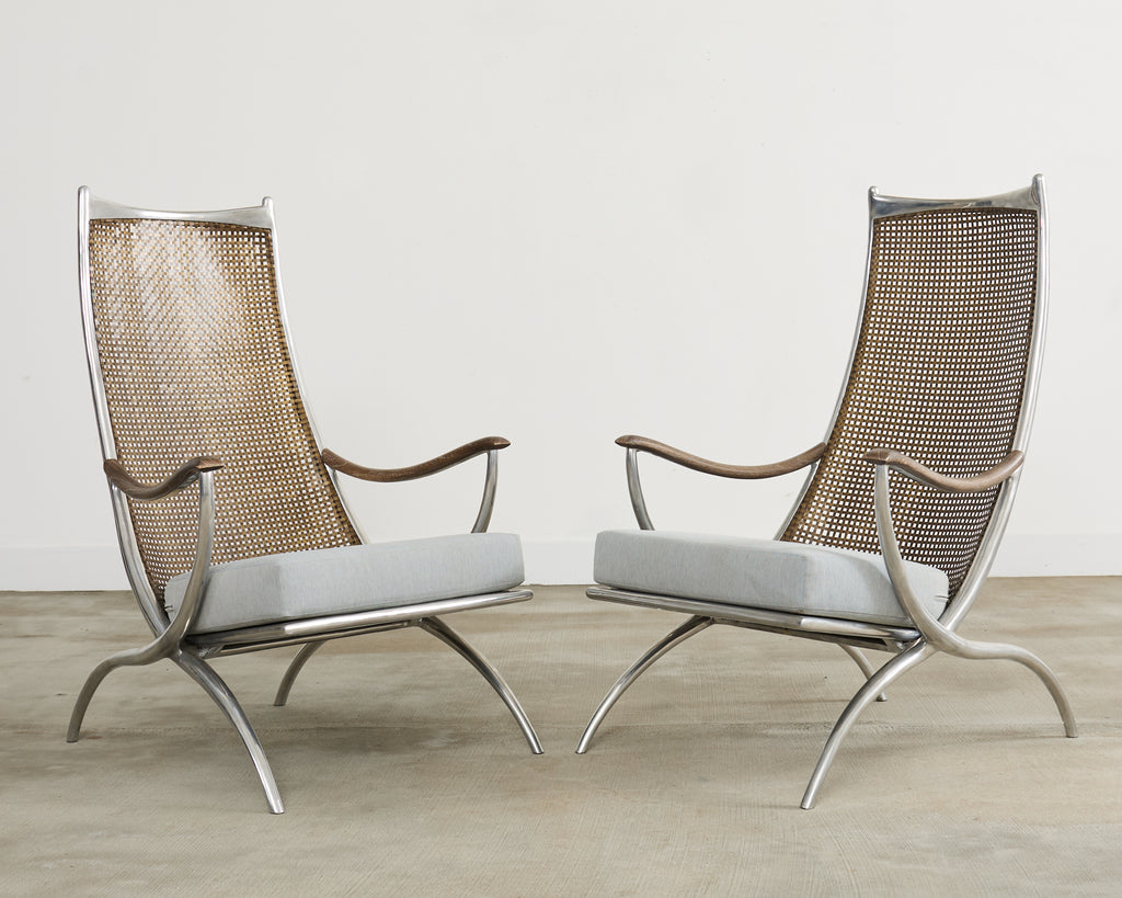 Set of Four Steel Bronze Turku Lounge Chairs by Ironies