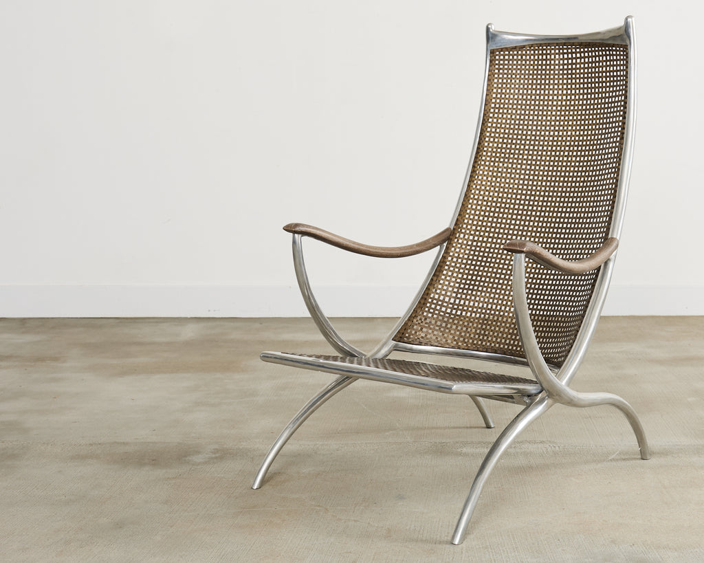 Set of Four Steel Bronze Turku Lounge Chairs by Ironies
