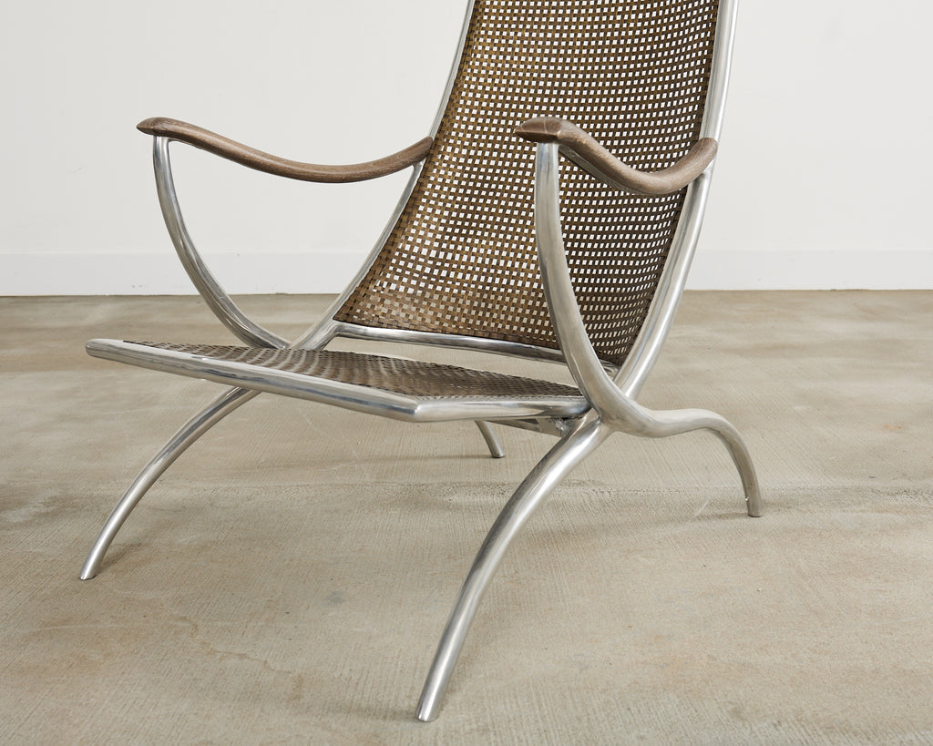 Set of Four Steel Bronze Turku Lounge Chairs by Ironies