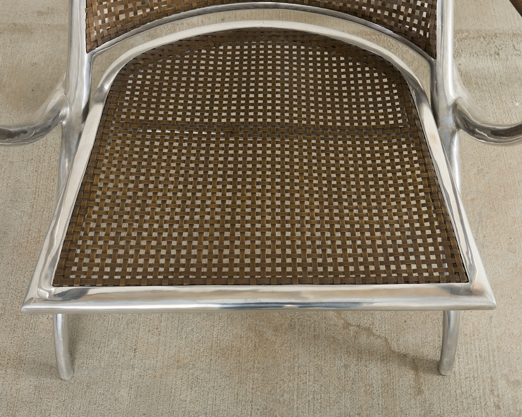 Set of Four Steel Bronze Turku Lounge Chairs by Ironies