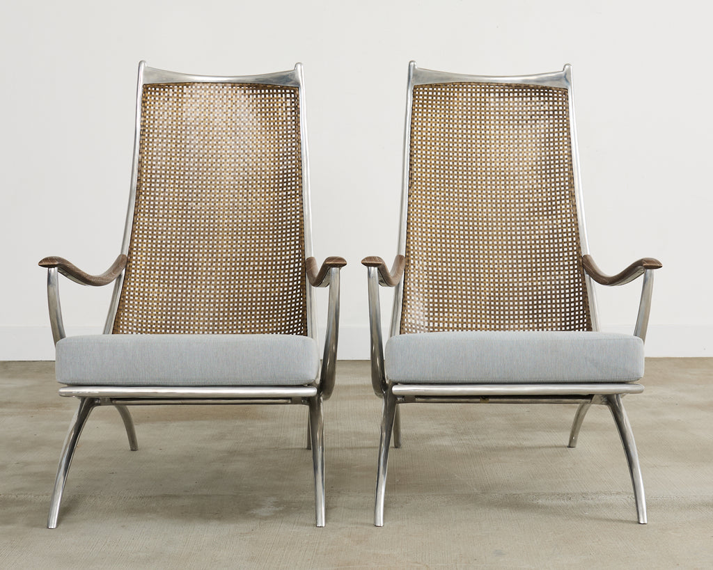 Set of Four Steel Bronze Turku Lounge Chairs by Ironies
