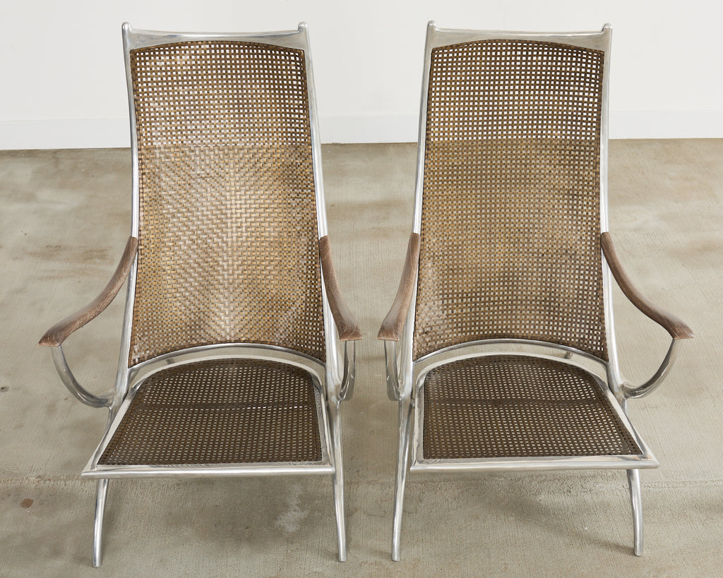 Set of Four Steel Bronze Turku Lounge Chairs by Ironies