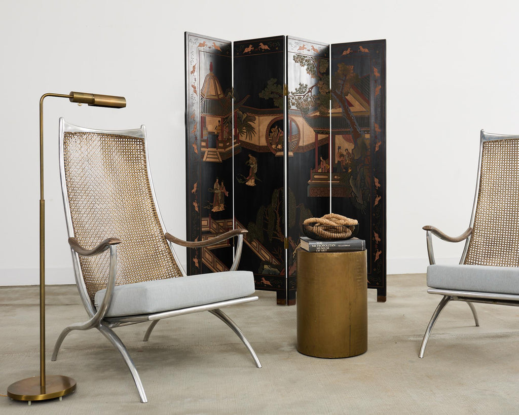 Set of Four Steel Bronze Turku Lounge Chairs by Ironies