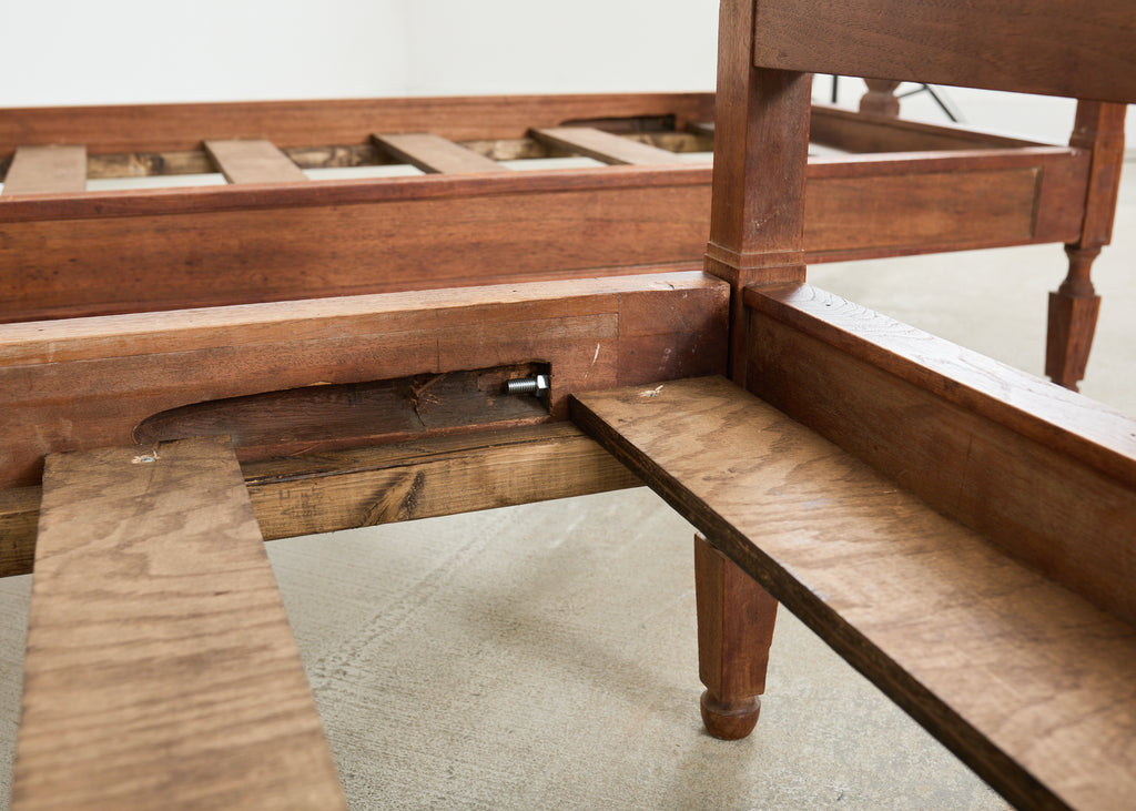 Pair of Italian Neoclassical Style Carved Bed Frames