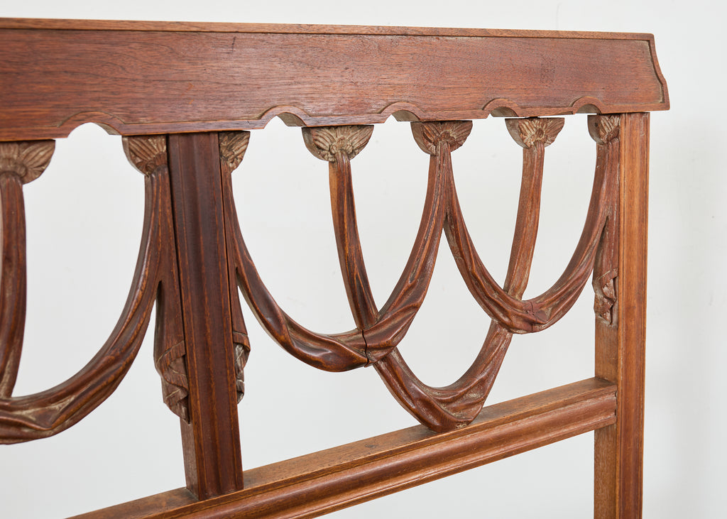 Pair of Italian Neoclassical Style Carved Bed Frames