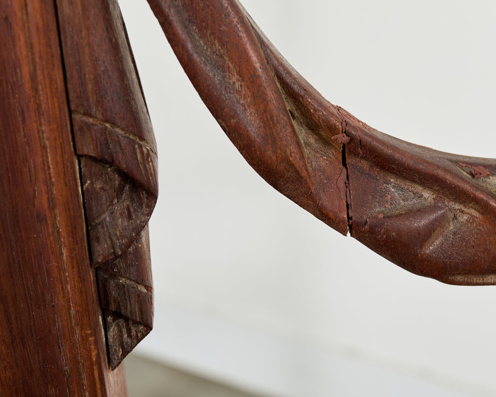 Pair of Italian Neoclassical Style Carved Bed Frames