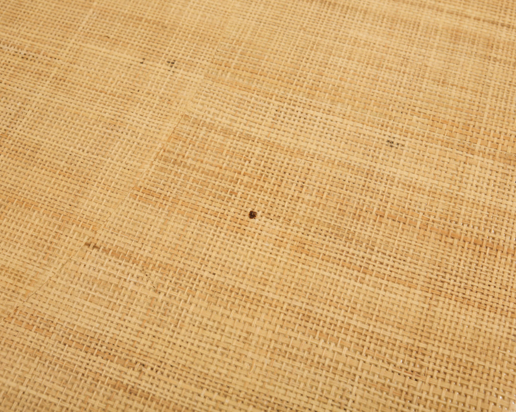 Harrison Van Horn Grasscloth Raffia Pedestal Dining Center Table